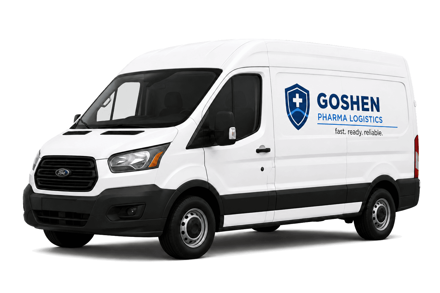 Goshen Pharma Logistics medical courier van